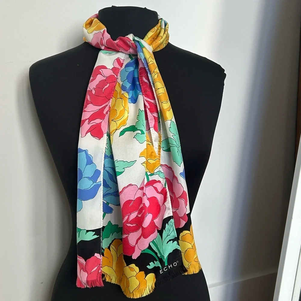 Echo Floral Silk Scarf